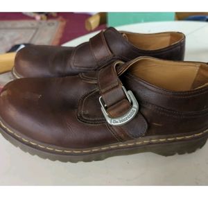 Doc Martens Strap Buckle 8314 Loafer Shoes Brown Platform Size Men 13 VTG